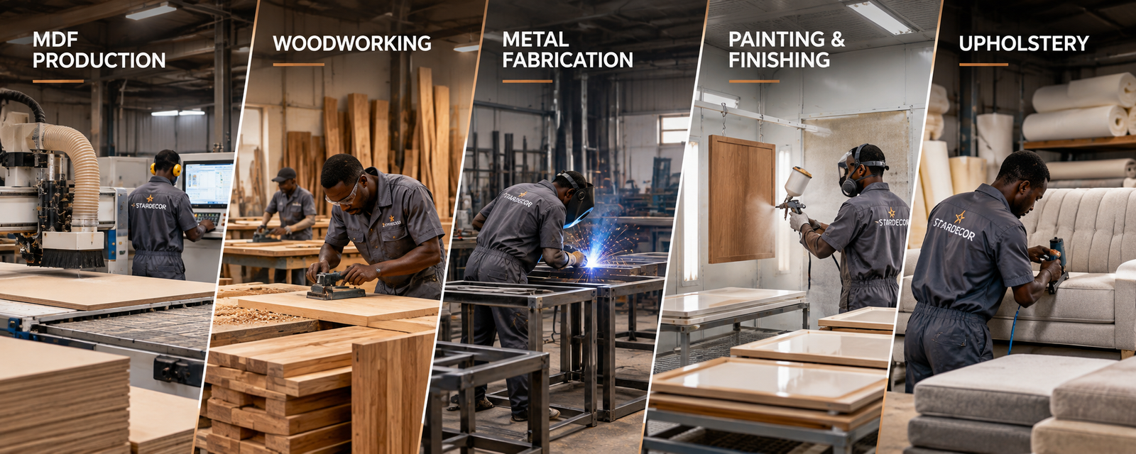 Custom Furniture Manufacturing & Production | StarDecor Dar es Salaam Tanzania